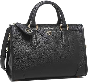 Amazon | [フェラガモ]バッグ ハンドバッグ ブラック レディース